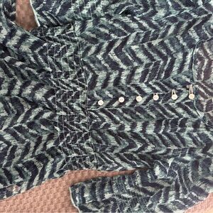 Epic Threads Little Girls Teal Animal Chiffon Dress Size M